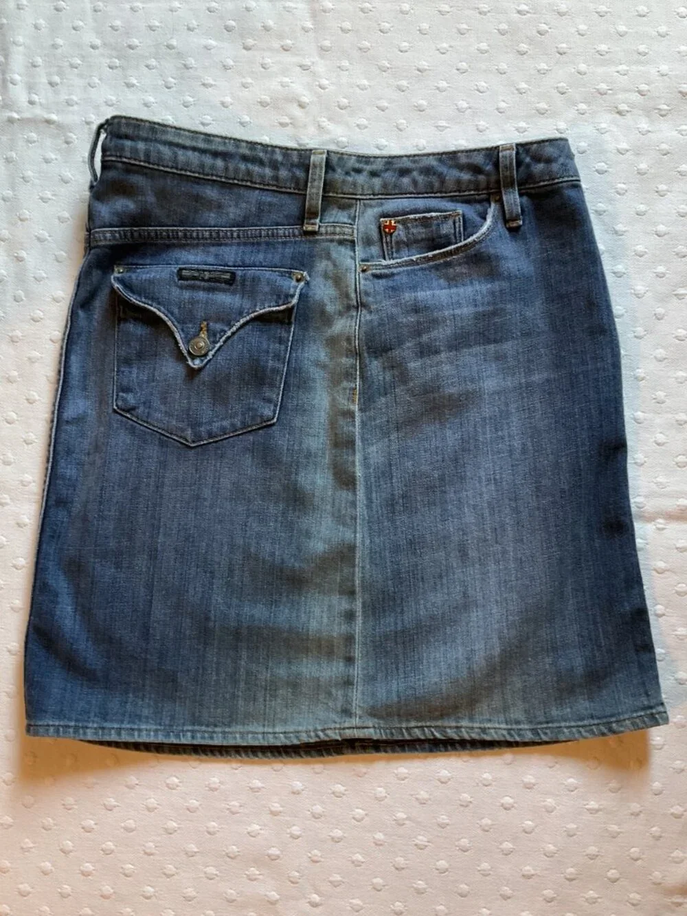 Hudson Women’s Hailey Short Denim Jean Skirt, Blue, Sz 28